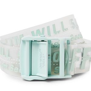 off white transparent / mint belt